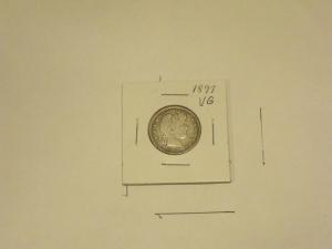 1897 Silver Barber Quarter - Great Detail