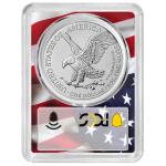 2026 (W) $1 American Silver Eagle MS70 Flag Frame