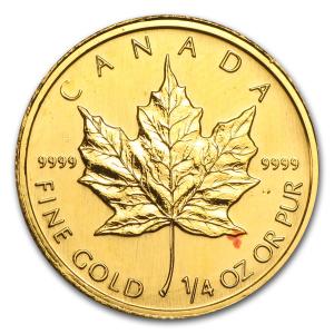 1/4 oz Gold Canadian Maple Leaf Coin
