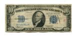 1934 Blue Seal $10 Silver Certificate Note