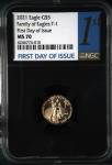 2021 Gold Eagle G$5 Type 1 NGC MS70