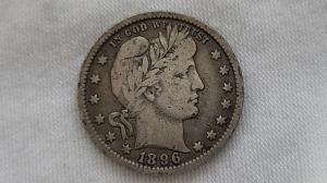 1896 Barber Quarter - Classic Silver Coin