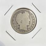 1895 Barber Quarter Dollar Silver Coin