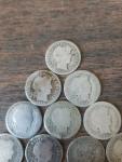 10 Barber Dimes - 90% Silver Collection