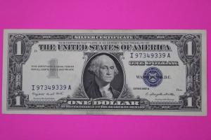 1957 A $1 Blue Seal Silver Certificate Note