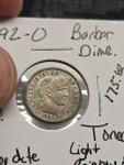 1892 O Barber Dime - Rare Toned Coin