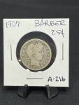 1907 Philadelphia Barber Silver Quarter - A-216