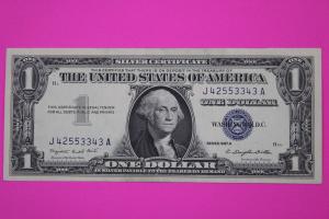 1957 A $1 Blue Seal Silver Certificate Note