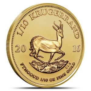 1/10 oz Gold Krugerrand Coin - Random Year