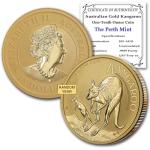 Australian Gold Kangaroo Coin - 1/10 oz BU