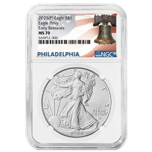2025 $1 American Silver Eagle First Eagle Privy