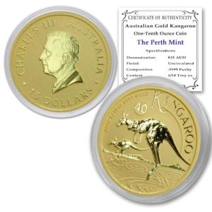 1/2 oz Australian Gold Kangaroo Coin BU w/ COA