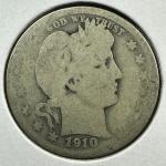 1910 Barber 25 Cent Coin - Vintage Treasure