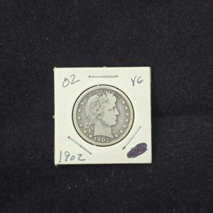 1902 Barber Silver Quarter 25C - Philadelphia Mint