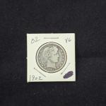 1902 Barber Silver Quarter 25C - Philadelphia Mint