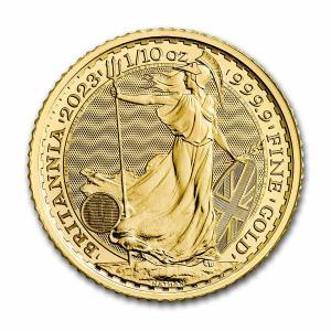 2023 Queen Elizabeth II Gold Britannia Coin BU 1/10oz