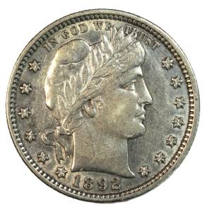 1892 Barber Quarter 25C - High Grade