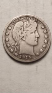 1915-S Barber Quarter - Fine Condition, Judge Yourself