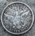 1916-D Barber Silver Quarter with Mint Luster