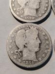 Set of 4 Barber Quarters 1914-1916, 90% Silver