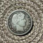 1909 Denver Barber Quarter 25C Silver Coin