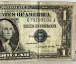 1935 One Dollar Blue Seal Silver Certificate Note