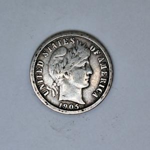 1905-O Barber Dime Silver Coin High Grade
