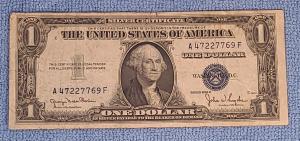 1935 $1 Silver Certificate Blue Seal - Set of 2