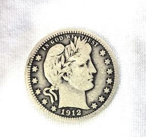 1912 Barber Quarter - Collectible Classic!