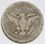 1908-D Barber Silver Quarter - Original Raw Coin