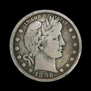 1896-S Barber Quarter, San Francisco Mint Edition