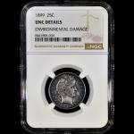 1899 Barber Quarter - NGC UNC Silver Coin