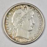 1900-S Barber Quarter with Colorful Toning
