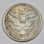 1900-S Barber Quarter with Colorful Toning