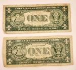 2 Vintage Silver Certificate Blue Seal Notes