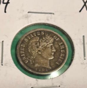 1904 Barber Dime - Extra Fine Quality