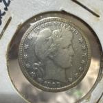 1907 Barber Quarter Silver 25C Collectible Coin