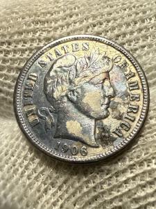 1906 S Barber Dime Silver U.S. Coin