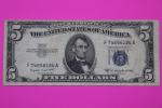 1953 Blue Seal $5 Silver Certificate Bill