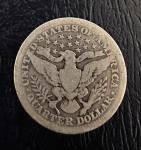 1914 P Barber Quarter Dollar - 90% Silver Coin