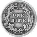 1912 Barber Dime 90% Silver Coin