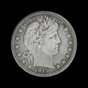 1914-S Barber Quarter - Rare San Francisco Mint