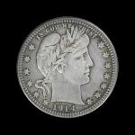 1914-S Barber Quarter - Rare San Francisco Mint