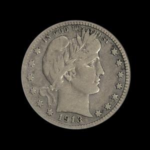 1913-S Barber Quarter, Rare San Francisco Mint
