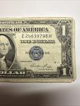 1935 E Series $1 Silver Certificate Blue Seal Bundle