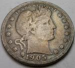 1905 Barber Quarter - 25 Cent Coin