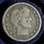1899-P U.S. Barber Silver Quarter - Rare Find