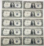 1957 $1 Blue Seal Silver Certificate - Lot of 10
