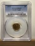 2015 $5 Gold Eagle Coin PCGS MS69 1/10 oz
