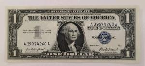 1957 Silver Certificate $1 Blue Seal Note